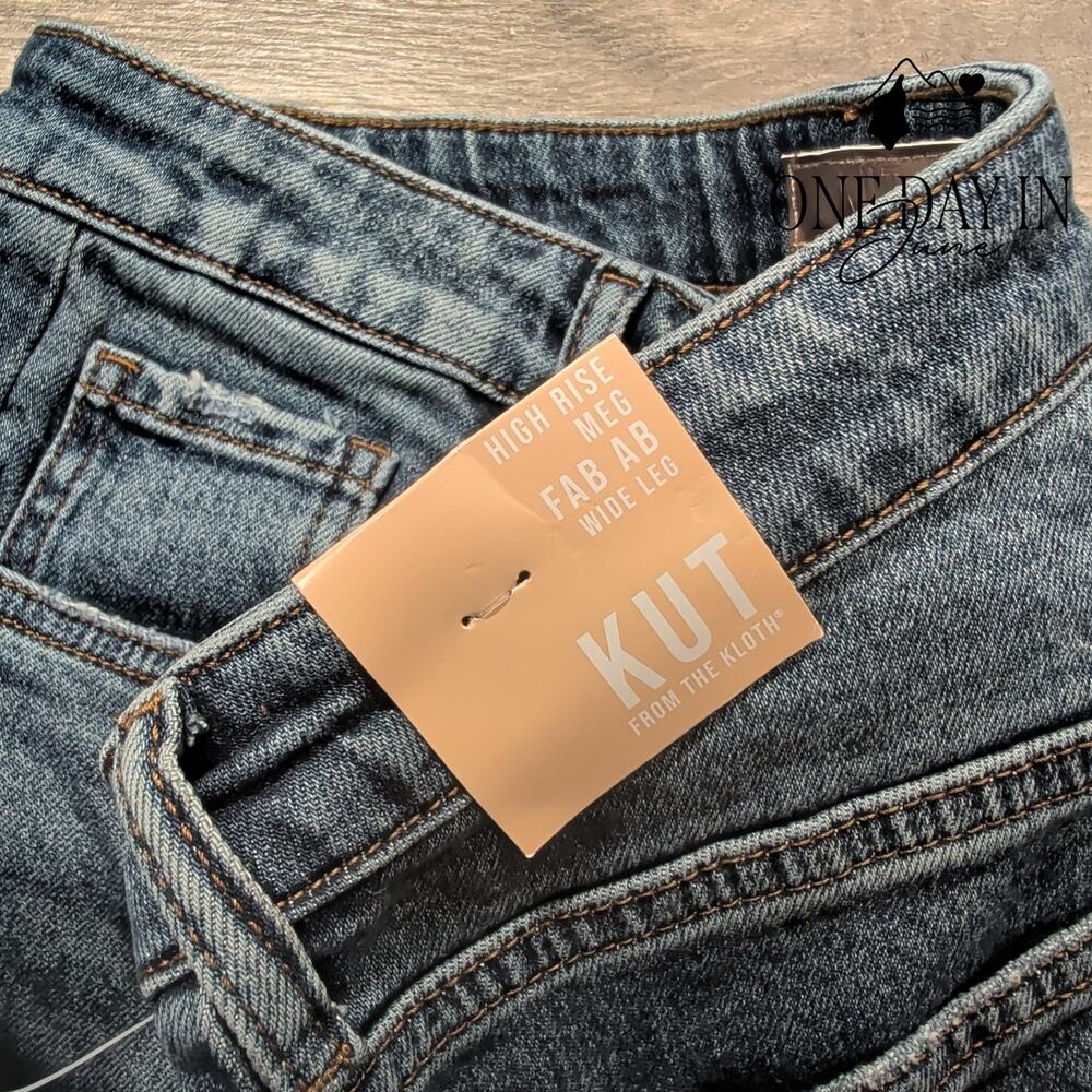 Kut from the Kloth Meg High Rise Wide Leg Jeans Size 8 - Picture 2 of 8